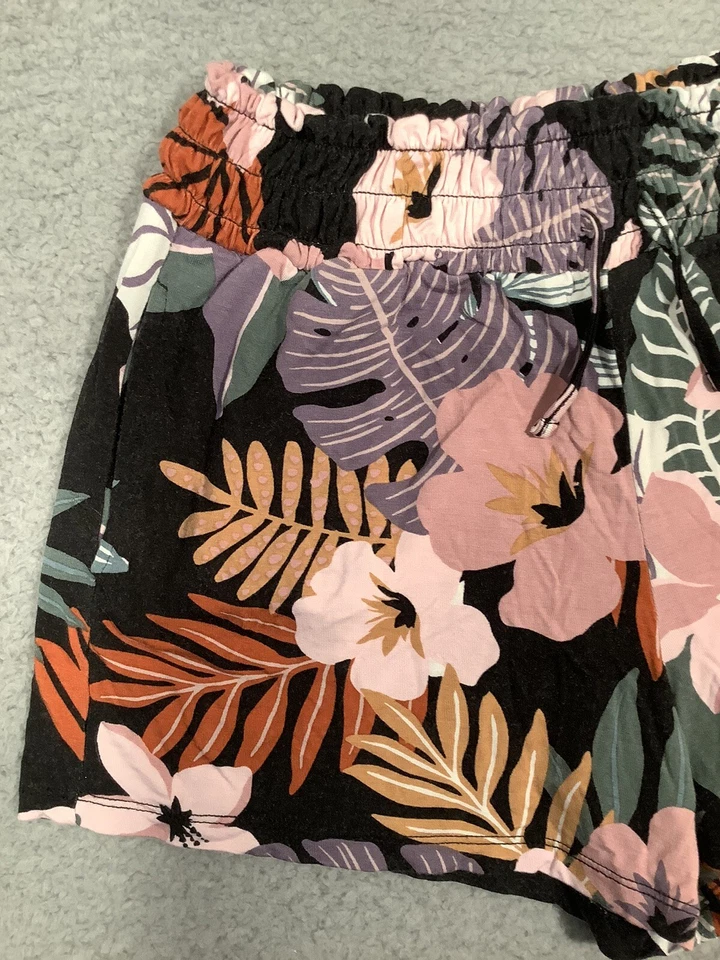 2 Pares de Pantalones Cortos Niñas Bixby Floral Antiguo Azul Marino Lino Salmón Cintura Elástica L 12 Foto 3 de 4