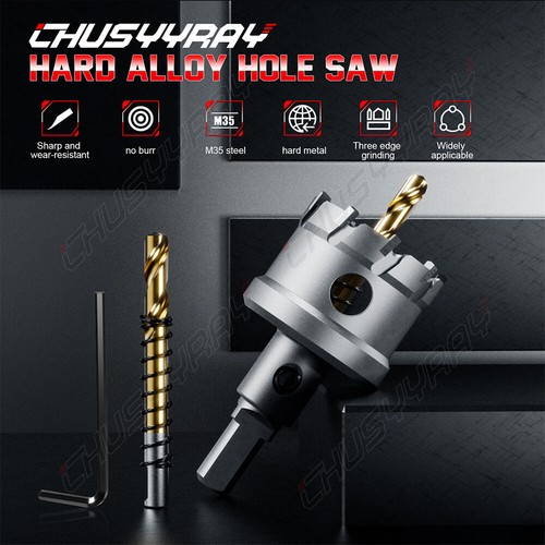 12pcs 5/8"- 2-1/8" Tungsten Carbide Tipped Hole Saw Kit Set for Stainless US - Picture 7 of 13