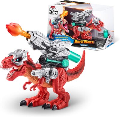 ZURU Robo Alive Dino Wars Mega Rex T-Rex 30cm mit Rüstung Battle Sounds