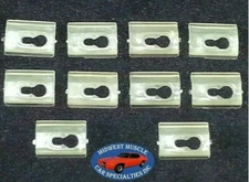 69-81 GM Body Side Belt Vinyl Top Reveal Moulding Molding Trim Clip Clips 10pc P