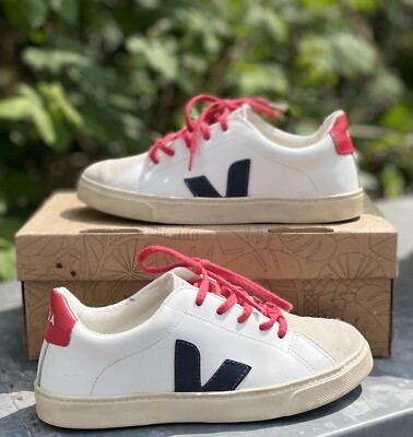 Top! VEJA Small Esplar Leather Sneaker 36 white nautico pekin V10