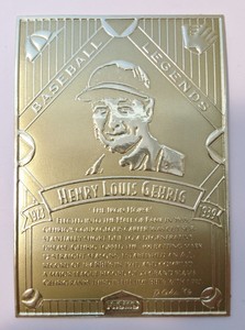 Lou-Gehrig-MLB-Baseball-034-Legendary-Foils-034-PROMO-Foil-Card-with-original-envelope