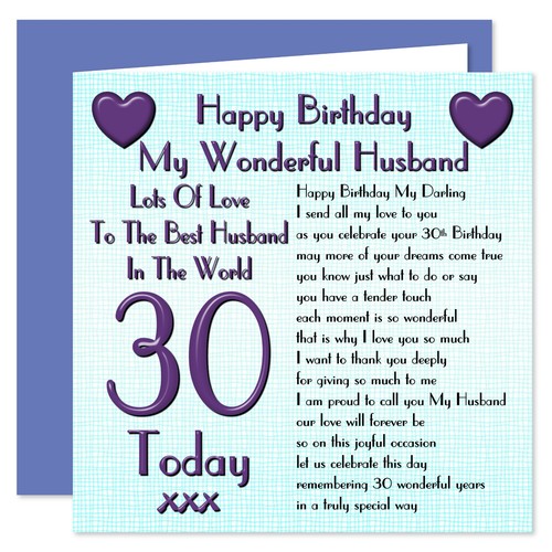 My Wonderful Husband Lots Of Love Happy Birthday Card - Age Range 30 - 100 Years - Picture 7 of 22
