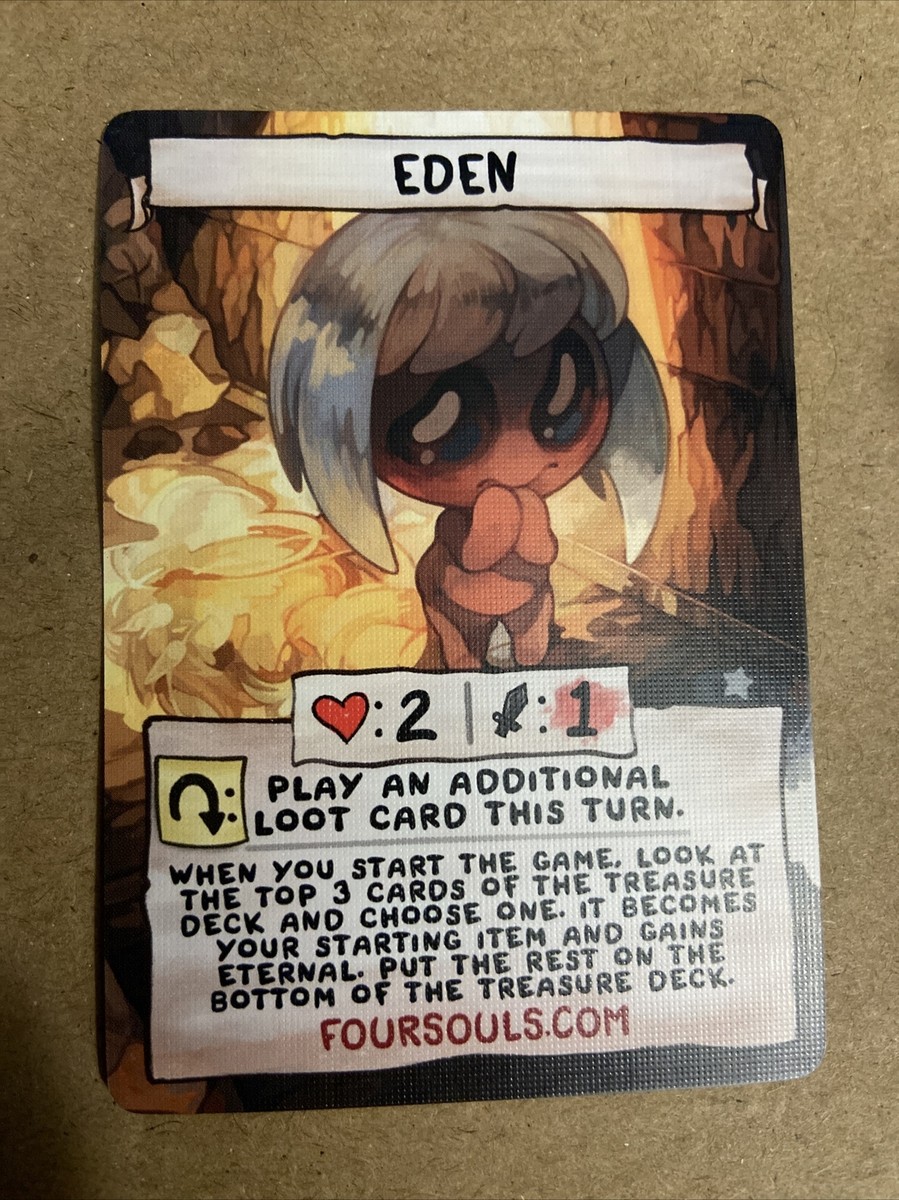 Cartes Promotionnelles The Bloat Et Eden Pour Le Jeu Binding Of Isaac Four Souls