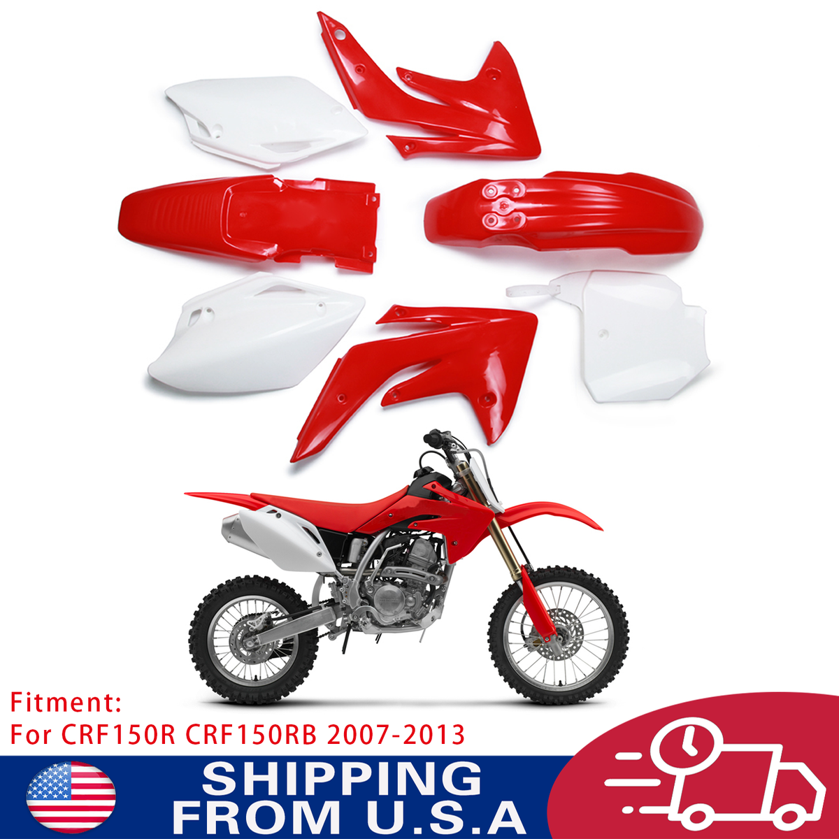Full Plastics Body Kit For Honda CRF150R CRF150RB 2007-2013