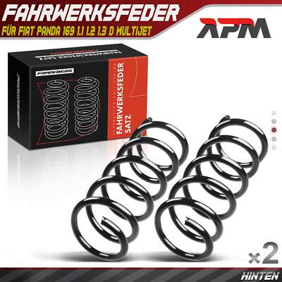 2x Federn Fahrwerksfeder Hinten für Fiat Panda 169 1.1 1.2 1.3 D Multijet 03-15