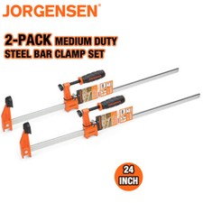 Jorgensen 2-pack 24-inch Medium Duty Steel Bar Clamp Set with 600 lbs Load limit