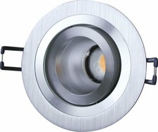 LED Strahler 7 Watt Spot Downlight Alu gebürstet schwenkbar Einbauleuchte Lampe