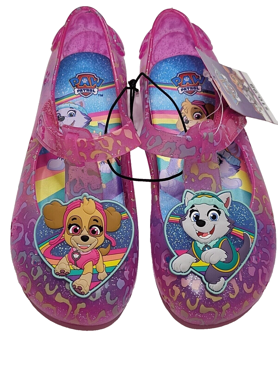 Paw Patrol Pink Glitter Casual Jelly Slip-on Shoe Toddler Girls