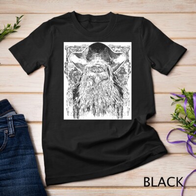 Blackbeard Pirates Captain Skull Treasure Map Caribbean T-Shirt Unisex T-shirt