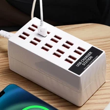 100W 20 PORT USB Charger Rapid Charging Station Organizer for Tablet Smart Phone