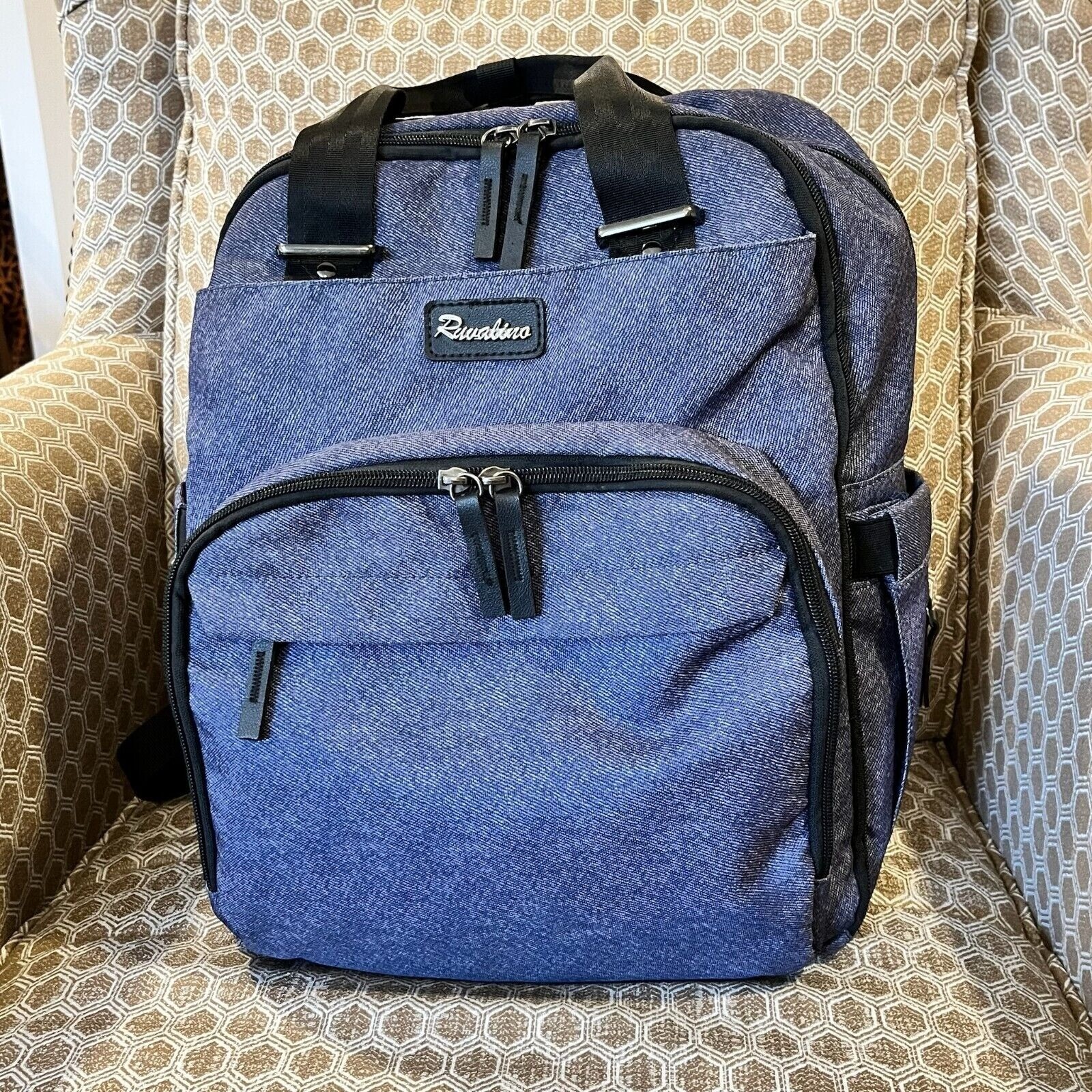 RUVALINO Diaper Bag Multifunction Travel Maternity Baby Backpack SY-1681 Blue-image