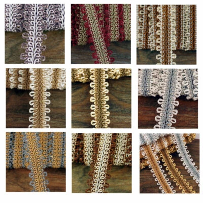BSB Traditional Gimp Braid Trim Upholstery 8 Colours 20mm Wide Sold by Metre G12
