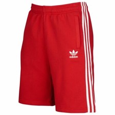 Adidas Originals 3 Stripe French Terry Shorts Scarlet Small Medium Large XL 2XL