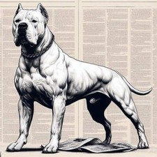 Dogo Argentino Cane Corso Molosso Pitbull Adesivo Poster Sticker Lucido 20x20 Cm