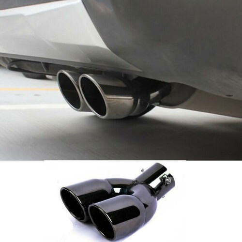 For Toyota Highlander 2020-24 BLACK Stainless Muffler Dual Exhaust Tip Finisher - Afbeelding 1 van 5