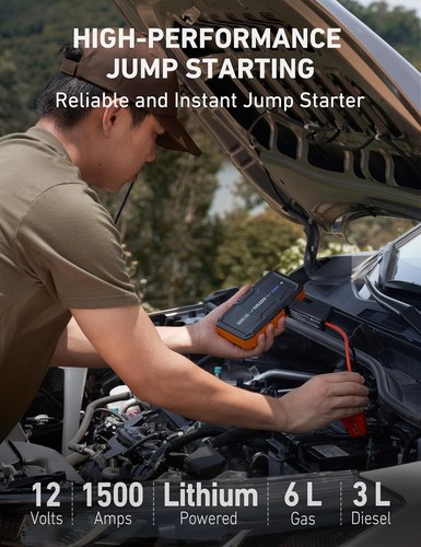 AstroAI S8 Car Battery Jump Starter 1500A Battery Pack (Orange) BRAND NEW - Picture 3 of 15
