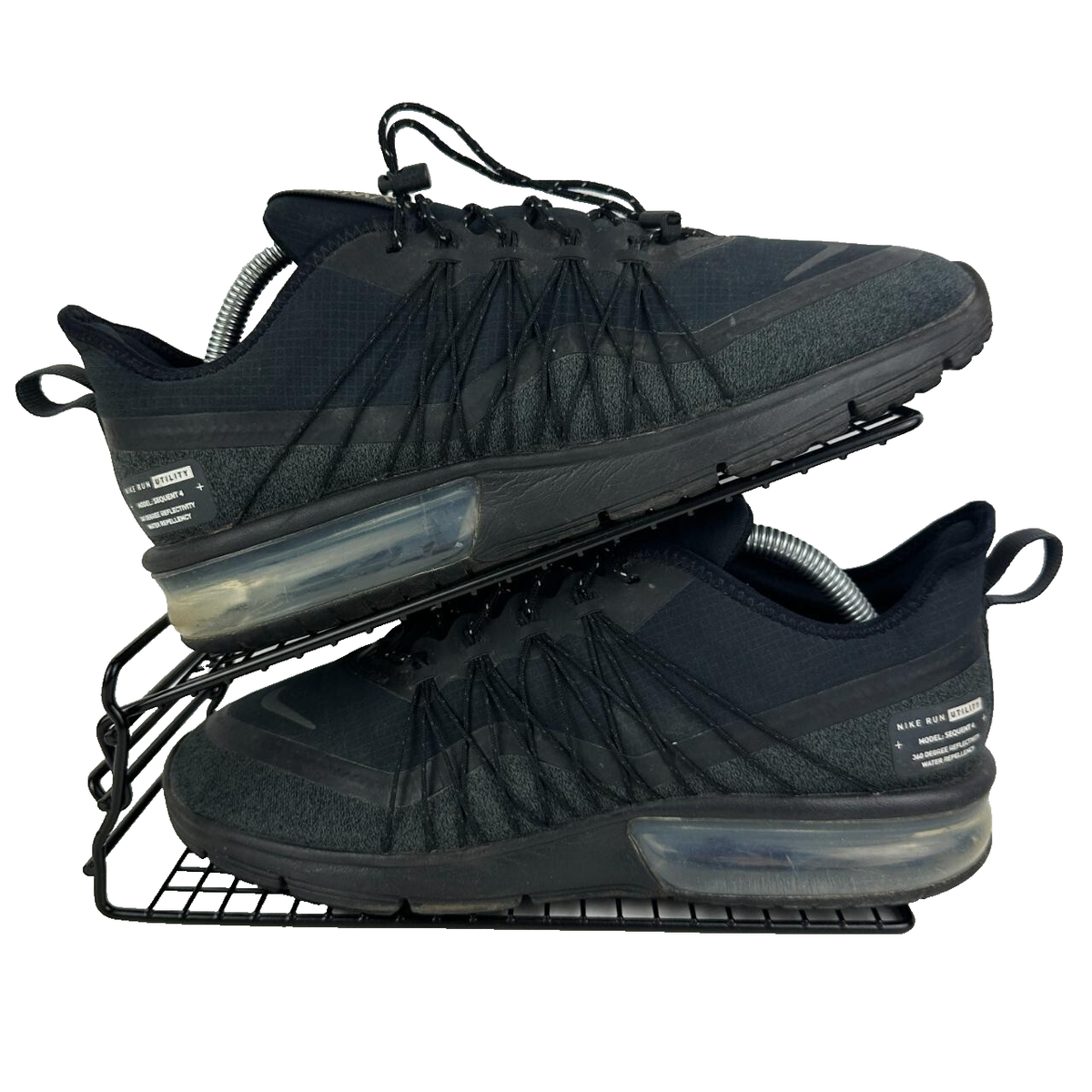 Nike Air Max Sequent Run Utility Black Waterproof Mens Trainers