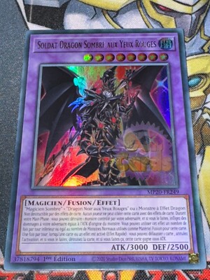 YU-GI-OH! SOLDAT DRAGON Sombre aux Yeux Rouges : PSE MP22-FR264 EUR 45,00 - FR