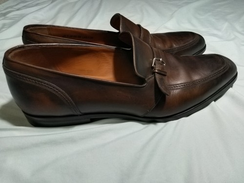 Bally of Switzerland men's distressed style Lavoli loafer shoes size 12 US - Picture 15 of 20