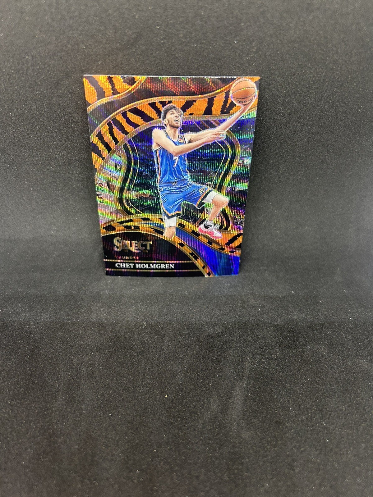 2023-24 Panini Select OKC Thunder Chet Holmgren #241 Courtside Tiger Prizm