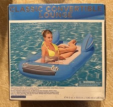 H2O Go Classic Convertible Swimming Pool Float Lounge; New Old Stock In Box 6  3  