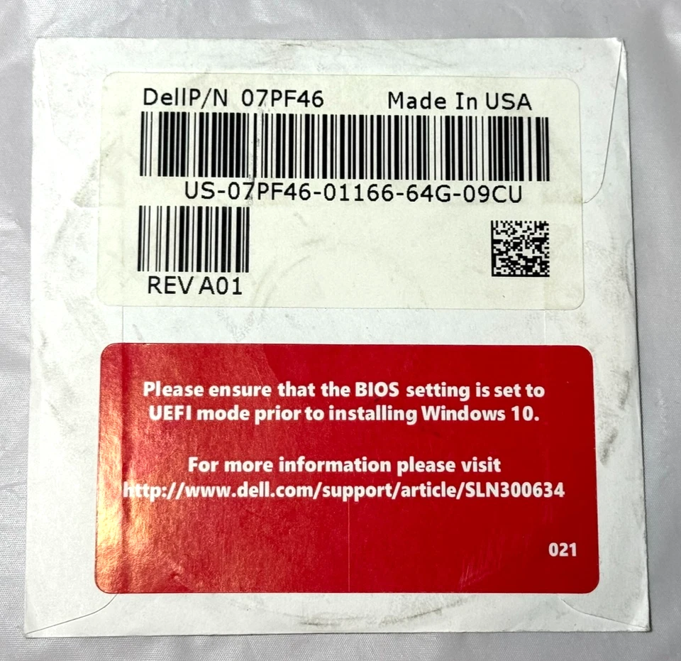 Dell Windows 10 Pro 64-Bit Operating System Restore Disc Requires Dell Hardware - Image 2 of 2