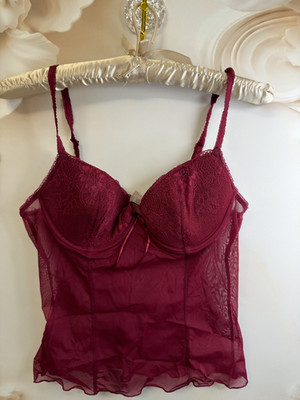 Tezenis red padeed underwired Camisole Lingerie size m cup b