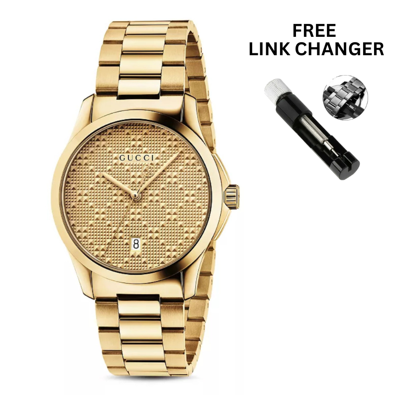 腕時計ゴールド♡GUCCI Gucci YA126461 G-timeless 38mm Gold-tone Stainless Steel Bracelet