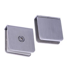 2 Pcs Shower Glass Clamp Mounting Clip Clamps for Shelf Fixing Bracket