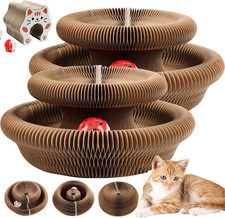 2-Pack Upgraded Kitty Curls Cat Scratcher, Magnetic Multi-Shape Twisty Paws Cat