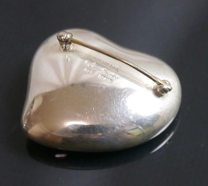 Autentica spilla Tiffany & Co. Full Heart in argento sterling #4865 - Immagine 4 di 4