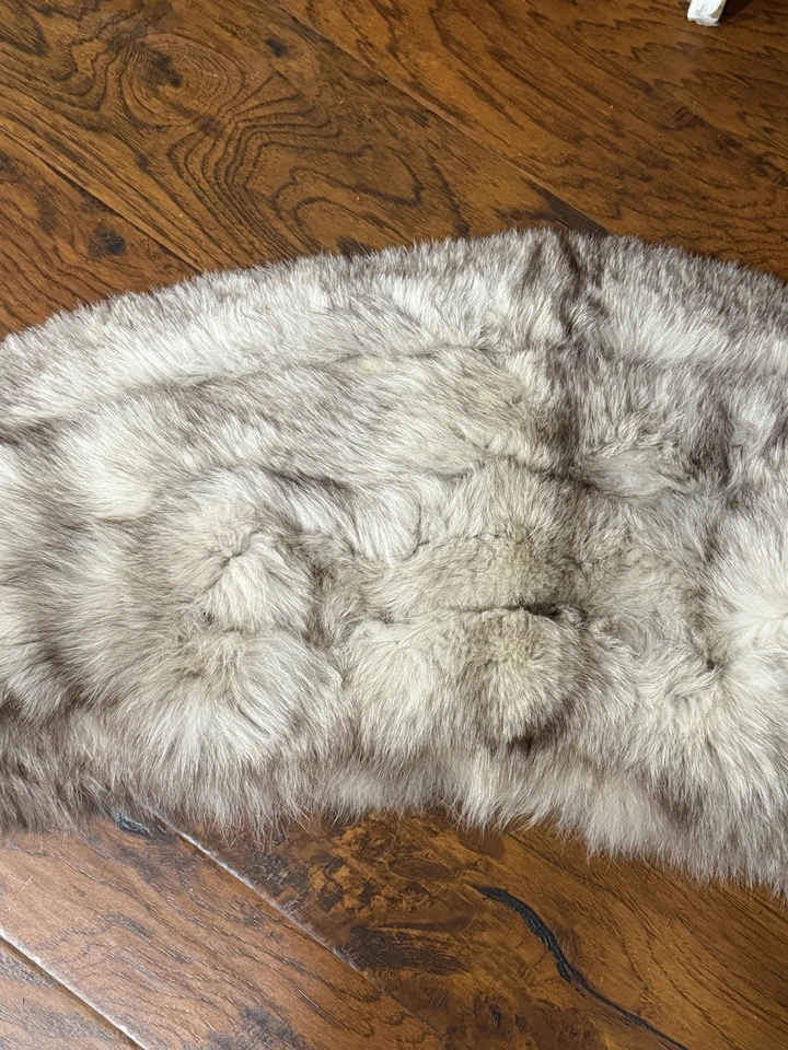 Винтажный SILVER FOX меха надежном украл шаль с атласной подкладкой я J Fox читать фото - Изображение 4 из 4