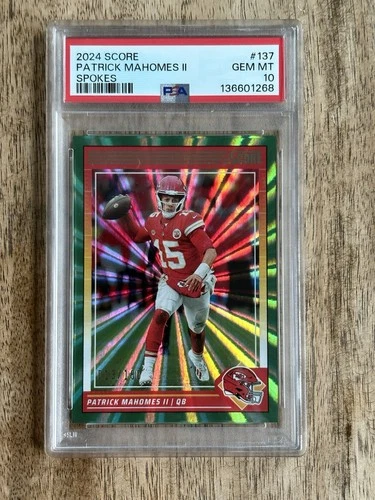 2024 PANINI SCORE PATRICK MAHOMES II #137 SPOKES /180 - PSA 10 GEM MT - POP3