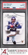 2023 PANINI PRESTIGE #187 CRIS CARTER HOF POP 1 PSA 10