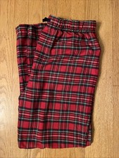 Vineyard Vines Kids Flannel Lounge Pants Holiday Green Red Plaid SZ XL 18 FLAW