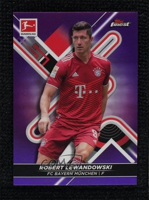 2021 Topps Finest Bundesliga Purple Refractor /250 Robert Lewandowski #127 0c3