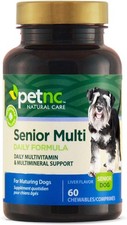 Senior Dog Multivitamin Chewables 60 Count Liver Flavor Pet Supplement