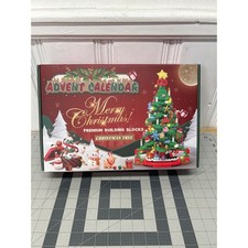 Advent Calendar Christmas Tree Building Blocks 24 Days Builds NIB Holiday Decor