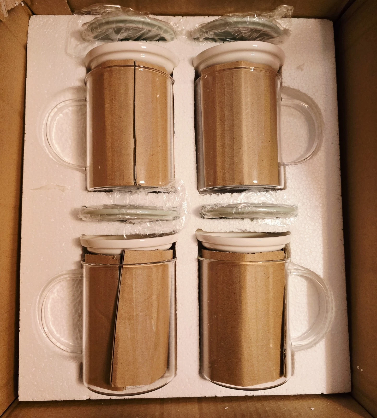 Set Of 4 Teavana Ceramic Joy Infuser Glass Tea Mugs With Mint Lid/Coaster 12oz
Opens in a new window