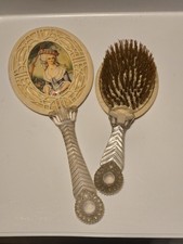 Vintage Vanity Mirror Brush Set Victorian Lady Art Deco Dressing