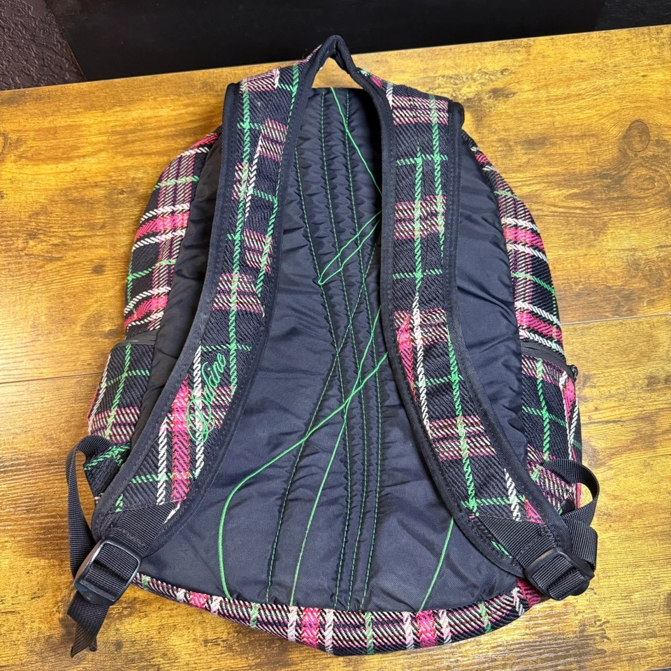Dakine Mochila a Cuadros Bolsa de Viaje Rosa Verde Negro Bolso Escolar Foto 2 de 4