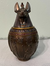 Top Collection 10-inch Anubis Canopic Jar Pet Memorial Urn in Cold Cast Resin
