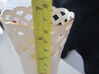 LENOX CHINA 6 3/8’’ LATTICE PERFORATED GOLD RIMMED WICKER  VASE — photo 5