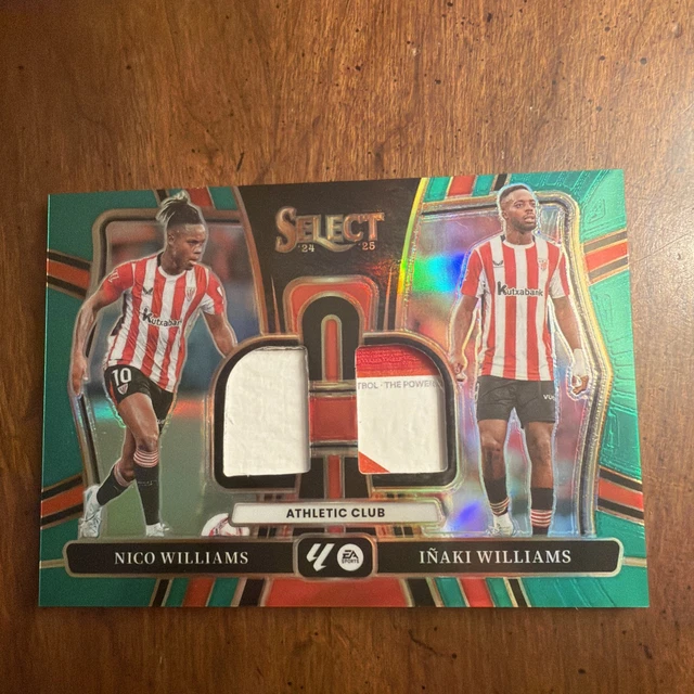 Select La Liga Nico Williams and Inaki Williams Green Dual Patch /5