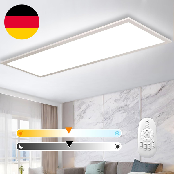 Dimmbar Led Deckenlampe 100X25 Cm, 28W Deckenleuchte Panel Mit Fernbedienung Und-image
