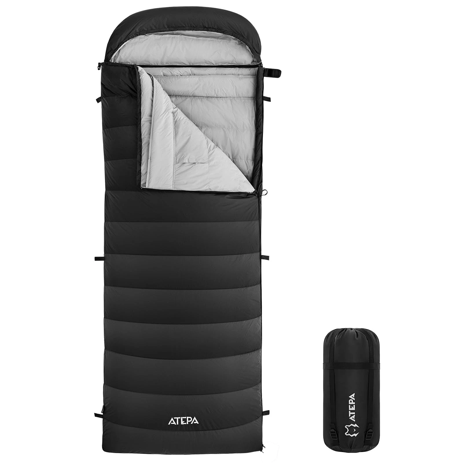 ATEPA ELEMENTS Down Backpacking Sleeping Bag, Lightweight 3-in-1 Cold Weather