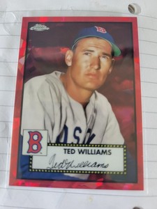 2021 Topps Chrome Platinum Anniversary Ted Williams Red Atomic Refractor /100