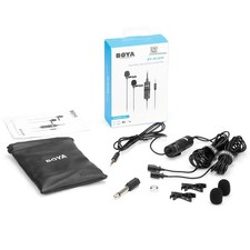 For Android Smartphone BOYA BY-M1DM Dual Omni-directional Lavalier Microphone