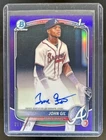 2025 Bowman Chrome John Gil Auto Purple Refractor 1st Prospect #/250 Braves